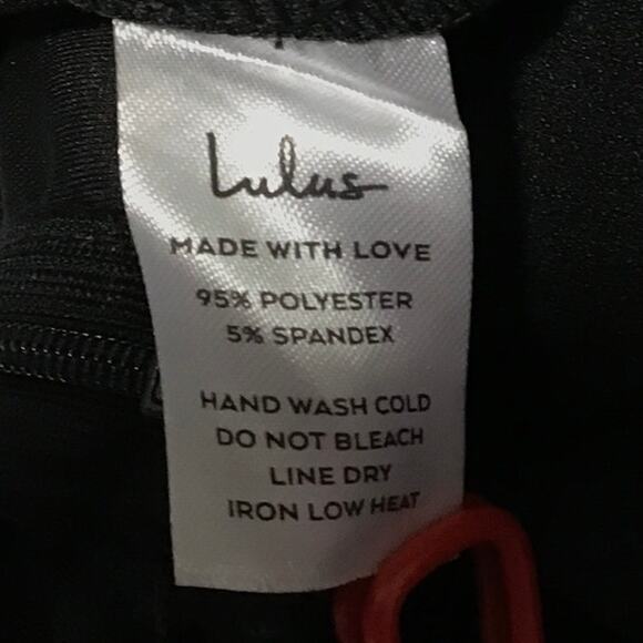 LULU'S SZ M Black Feel Your Love Round Neck Ruffled Wide-Leg Jumpsuit b49 - Picture 10 of 11